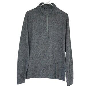 Dunning Golf Gray Long Sleeve 1/4 Zip Mock Neck Pullover Sweater Size M